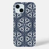Ottomaans Turks blauw computertraceringsontwerp Case-Mate iPhone Case (Achterkant)