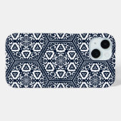 Ottomaans Turks blauw computertraceringsontwerp Case-Mate iPhone Case (Achterkant (horizontaal))