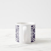 Ottomaans turks blauw ware rozet ontwerp espresso kop (Achterkant)