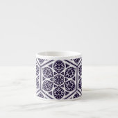 Ottomaans turks blauw ware rozet ontwerp espresso kop (Voorkant)
