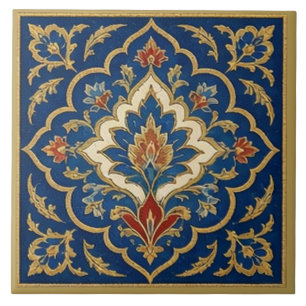 Ottomaanse Iznik bloemensier medaillon muurschilde Tegeltje