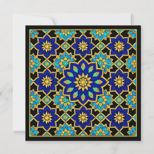 Ottomaanse stijl geschiedenis ontwerp blauw kaart