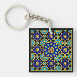 Ottomaanse stijl geschiedenis ontwerp blauw sleutelhanger