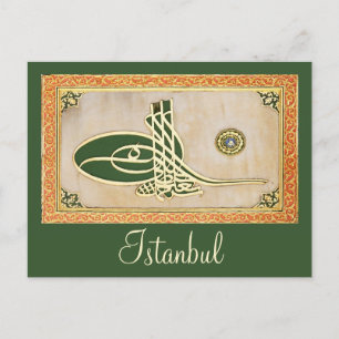 Ottomaansultan tughra Briefkaart