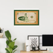 Ottomaansultan tughra Poster (Thuiskantoor)