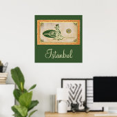 Ottomaansultan tughra Poster (Thuiskantoor)