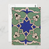Ottoman Turkey Arabesque Old Tile Briefkaart (Voorkant / Achterkant)