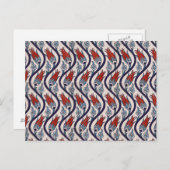 Ottomans Tulip Pattern / Tile Art Briefkaart (Voorkant / Achterkant)