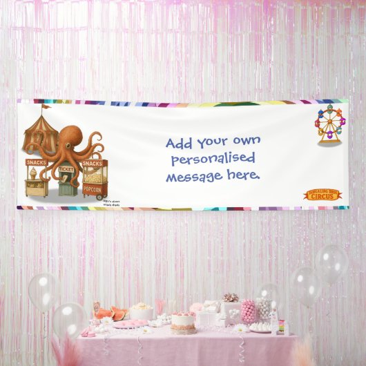 Otto's circus snack kraam spandoek (Feest)