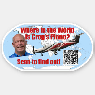 Où dans le monde est Greg's Plane Vinyl Sticker