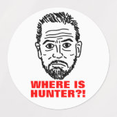 Où est Hunter étiquette imperméable autocollant 15 (Design 2)
