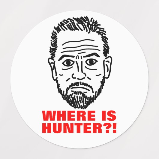 Où est Hunter étiquette imperméable autocollant 15 (Design 1)
