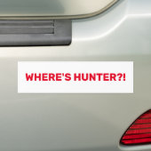 Où est le chasseur imprimé sur le bumper Sticker (En voiture)