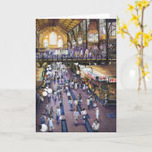 Où est le garde-eau pour femmes? Carte de vœux (Fleur jaune)