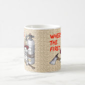 Où est l'incendie Mug de pompier (Centre)