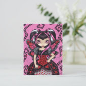 "Où est ma Saint-Valentin ?" Carte postale (Debout devant)