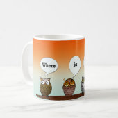 Où est mon café ? Mug Quatre Hiboux (Devant gauche)