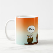 Où est mon café ? Mug Quatre Hiboux (Gauche)