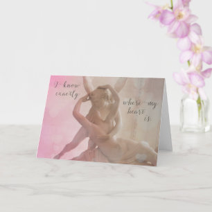 Où Est Mon Coeur   Carte de devis d'amour