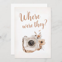 Où Étaient-Ils Fête des mariées Carte Signale De J