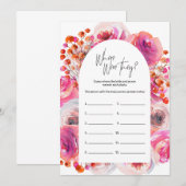 Où Étaient-Ils Marié Douche Floral Arch Carte de j (Devant / Derrière)