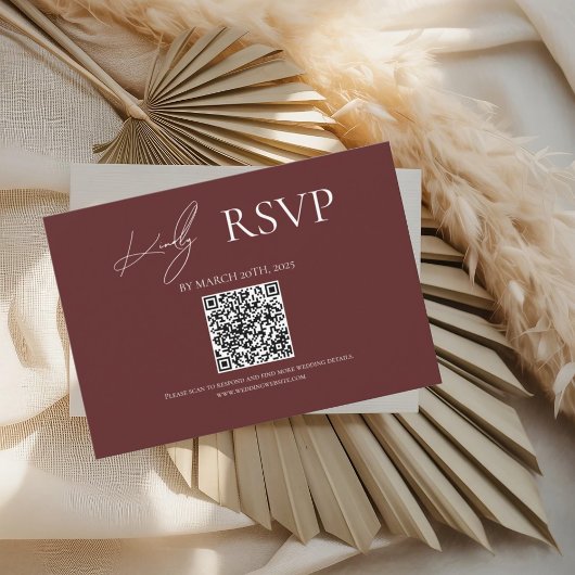 Où Forever commence Burgundy Wedding Cartes RSVP