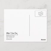 Où je viens de carte postale (Dos)