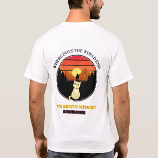 Où le monde se termine | T-shirt Rétro de Chat Mig