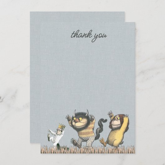 Où les choses sauvages sont le Merci Baby shower (Devant / Derrière)