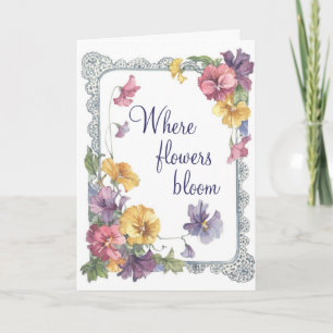 Où les fleurs fleurissent - Carte de voeux