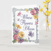 Où les fleurs fleurissent - Carte de voeux (Fleur jaune)