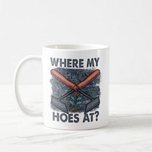Où Mes Pieds À Funny Gardening Citer Mug (Gauche)