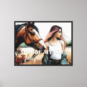 Où mon âme se sent libre – Toile Cheval & Fille
