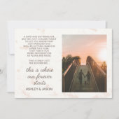 Où Notre Forever Commence Le Faire-part Fiançaille (Devant)