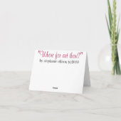 Où pour le mille d'art ? carte pour notes (Dos)