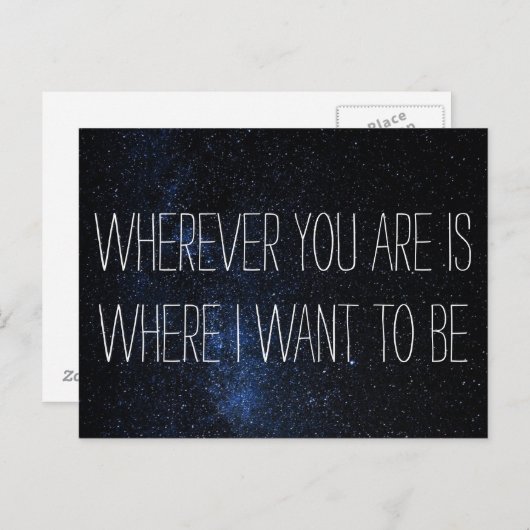 Où que vous soyez carte postale (Devant / Derrière)