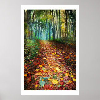 Où se rassemblent les feuilles, affiche