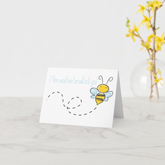 Où Serions-Nous Cartes de remerciements ? (Fleur jaune)