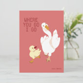 Où tu vas, je vais. Carte de la Saint-Valentin en (Debout devant)