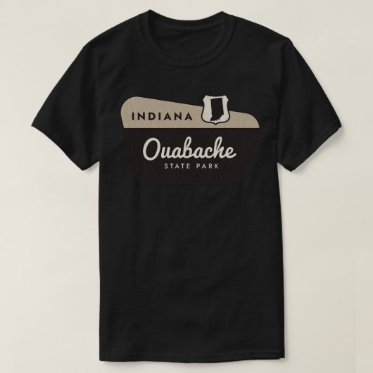 Ouabache State Park Indiana Welkomstbord T-shirt (Design voorkant)