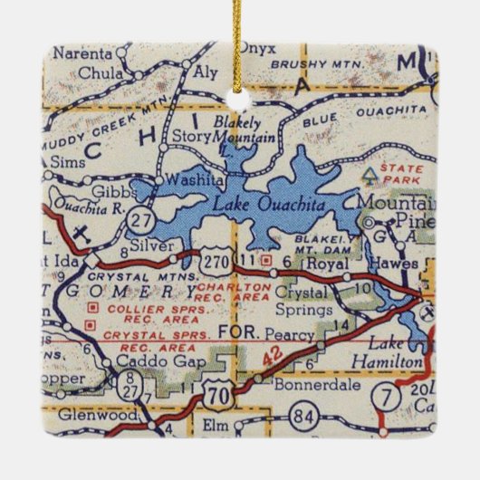 Ouachita Keramisch Ornament (Achterkant)