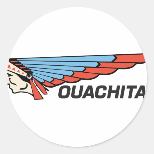 Ouachita Ronde Sticker (Voorkant)