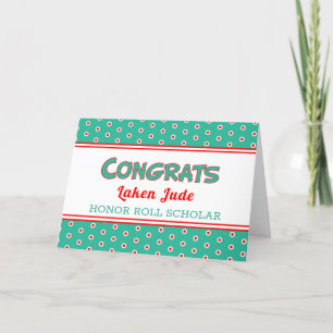 Ouah ! Carte de félicitations Honor Roll Scholar