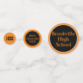 Ouah ! Classe réunion table personnalisée confetti (Devant)