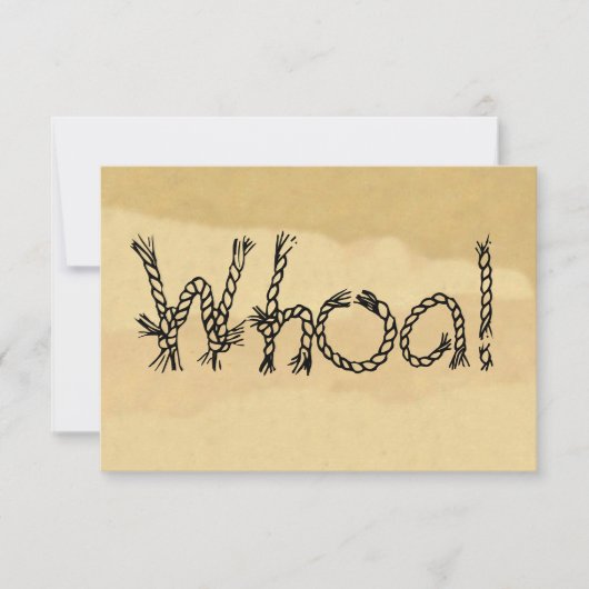 Ouah ! Invitations Western thème de la fête de pea (Devant)