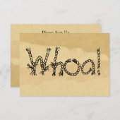 Ouah ! Invitations Western thème de la fête de pea (Devant / Derrière)