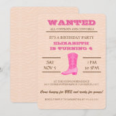 OUAIS ! Invitation à la fête d'anniversaire de Pin (Devant / Derrière)