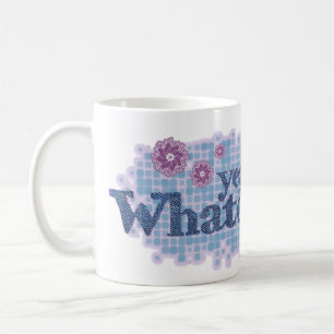 ouais quoi que ce soit... mug bleu denim et rose