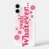 "Ouais quoi que ce soit" rouge & blanc coque iphon (Verso)