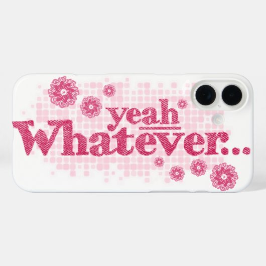 "Ouais quoi que ce soit" rouge & blanc coque iphon (Verso (horizontal))